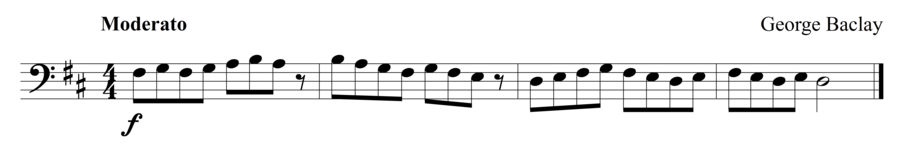 Grade 1 cello sight reading exercise, "A Happy Soul" by George B. on SightReadingMastery