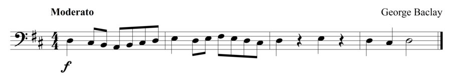 Grade 1 cello sight reading exercise, "Let It Flow" by George B. on SightReadingMastery