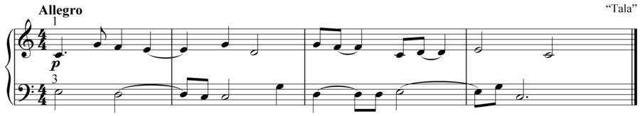 Grade 2 piano sight reading exercise, "Allegro in C Major" by Anne M. on SightReadingMastery