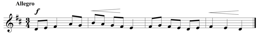 Grade 2 voice sight reading exercise, "Quick!" by Steven K. on SightReadingMastery