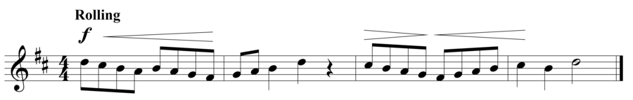 Grade 2 voice sight reading exercise, "Keep Rolling" by Steven K. on SightReadingMastery