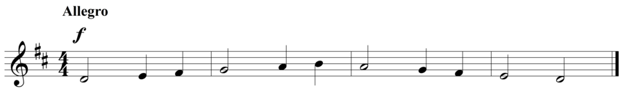 Grade 2 voice sight reading exercise, "Ascend, Descend" by Steven K. on SightReadingMastery