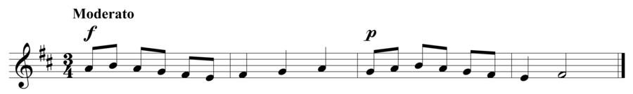 Grade 2 voice sight reading exercise, "Subito Piano" by Steven K. on SightReadingMastery
