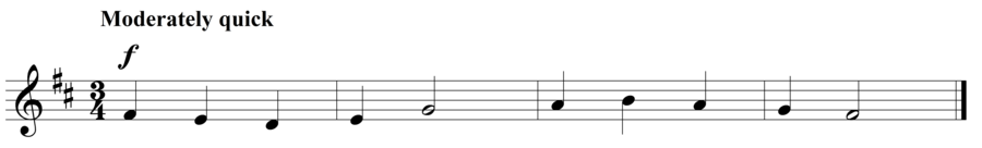 Grade 2 voice sight reading exercise, "Allegro Moderato" by Steven K. on SightReadingMastery