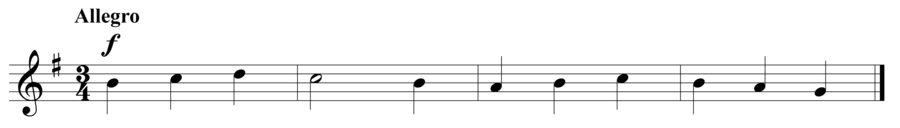 Grade 2 voice sight reading exercise, "Allegro in G Major" by Steven K. on SightReadingMastery