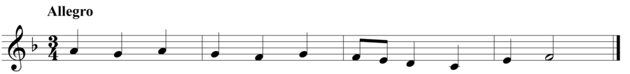 Grade 2 voice sight reading exercise, "Quick!" by Steven K. on SightReadingMastery