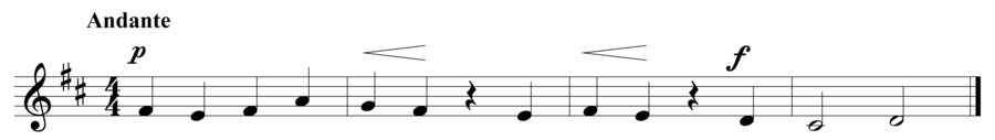 Grade 2 voice sight reading exercise, "Cantabile" by Steven K. on SightReadingMastery