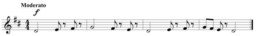 Grade 2 voice sight reading exercise, "Control Your Breathing" by Steven K. on SightReadingMastery