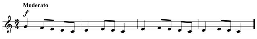 Grade 2 voice sight reading exercise, "Moderato Con Brio" by Szabolcs Attila S. on SightReadingMastery