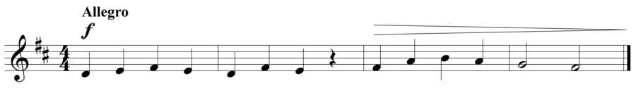 Grade 2 voice sight reading exercise, "Merrily Fading Out" by Szabolcs Attila S. on SightReadingMastery