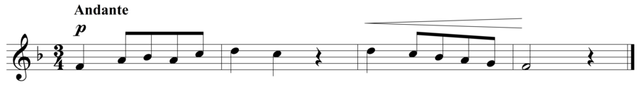 Grade 2 voice sight reading exercise, "A Loud End" by Szabolcs Attila S. on SightReadingMastery