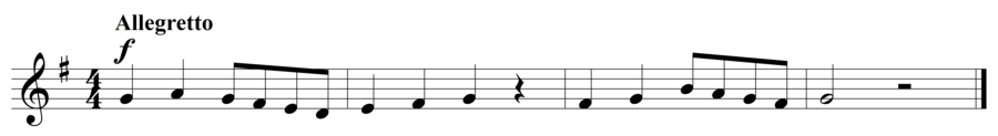 Grade 2 voice sight reading exercise, "Allegretto in G Major" by Szabolcs Attila S. on SightReadingMastery