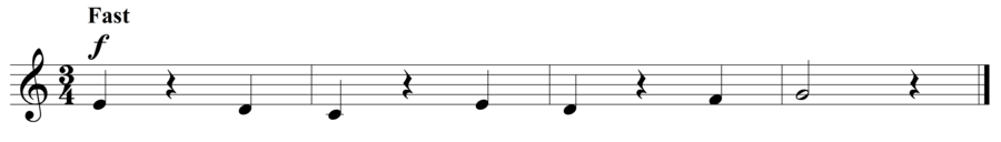 Grade 2 voice sight reading exercise, "Just Passing By" by Szabolcs Attila S. on SightReadingMastery