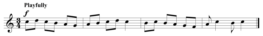 Grade 2 voice sight reading exercise, "Try to Amuse Me" by Szabolcs Attila S. on SightReadingMastery