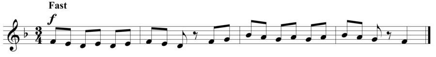 Grade 2 voice sight reading exercise, "Fast and Playful" by Szabolcs Attila S. on SightReadingMastery