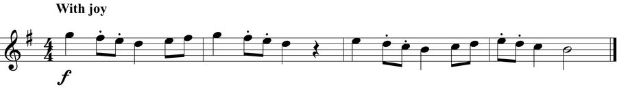 Grade 2 guitar sight reading exercise, "Joyful Soul" by Jonathan D. on SightReadingMastery