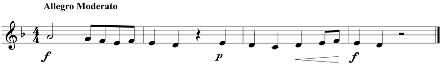 Grade 2 guitar sight reading exercise, "Not Too Fast" by Jonathan D. on SightReadingMastery