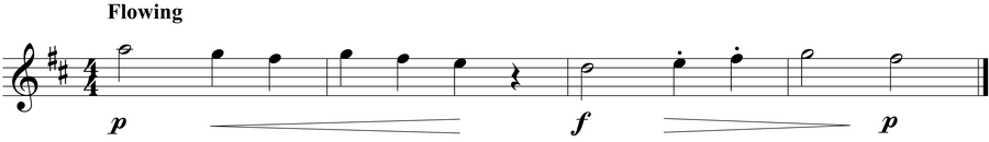 Grade 3 guitar sight reading exercise, "Cantabile in D Major" by Jonathan D. on SightReadingMastery