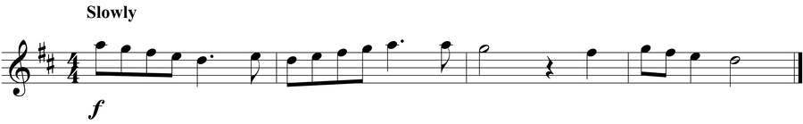Grade 3 guitar sight reading exercise, "Delicately in D Major" by Jonathan D. on SightReadingMastery