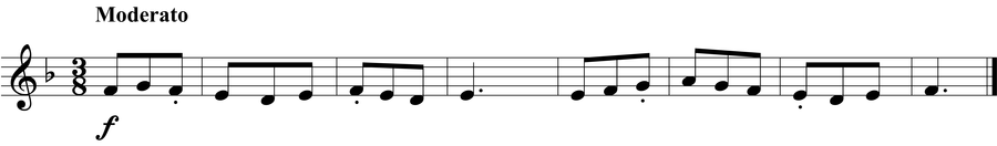 Grade 3 guitar sight reading exercise, "Moderato Con Moto" by Jonathan D. on SightReadingMastery
