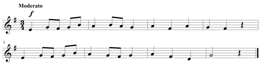 Grade 3 voice sight reading exercise, "Majestic" by Steven K. on SightReadingMastery