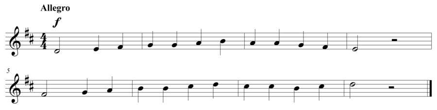 Grade 3 voice sight reading exercise, "Ascend, Descend" by Steven K. on SightReadingMastery