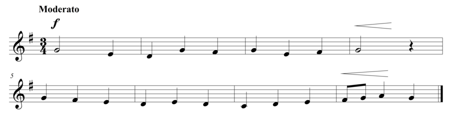 Grade 3 voice sight reading exercise, "Triunfante" by Steven K. on SightReadingMastery