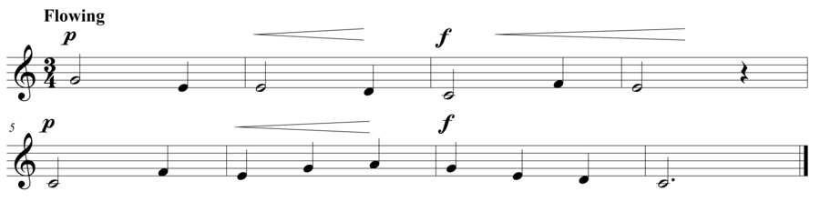 Grade 3 voice sight reading exercise, "Cantabile in C Major" by Steven K. on SightReadingMastery