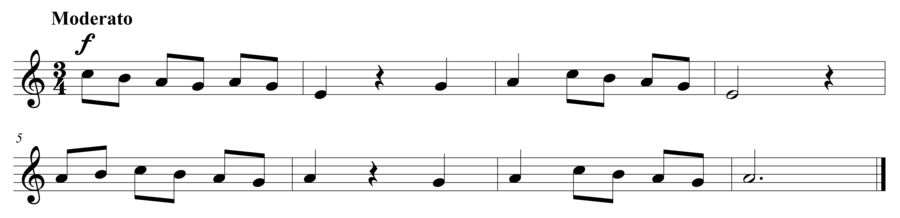 Grade 3 voice sight reading exercise, "Joyful! Joyful!" by Steven K. on SightReadingMastery