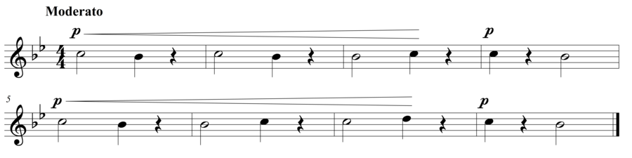 Grade 3 voice sight reading exercise, "Whole Steps" by Steven K. on SightReadingMastery