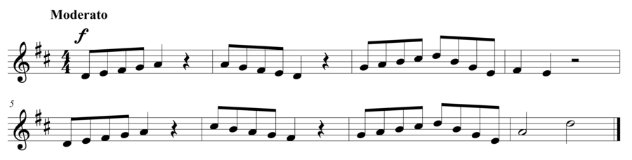 Grade 3 voice sight reading exercise, "Up and Down the Stairs" by Steven K. on SightReadingMastery