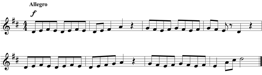 Grade 3 voice sight reading exercise, "Take It Away!" by Jonathan D. on SightReadingMastery