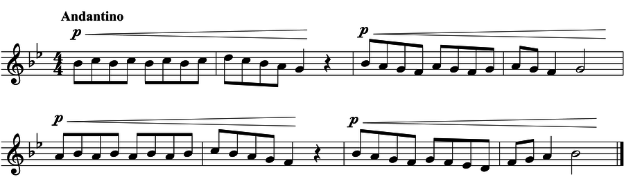 Grade 3 voice sight reading exercise, "Make it Loud!" by Jonathan D. on SightReadingMastery