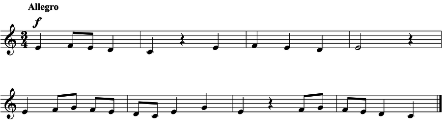 Grade 3 voice sight reading exercise, "I'll Be Quick" by Jonathan D. on SightReadingMastery