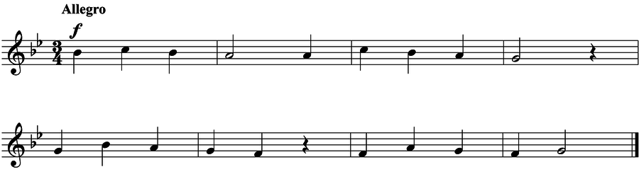 Grade 3 voice sight reading exercise, "A Little Prelude" by Jonathan D. on SightReadingMastery