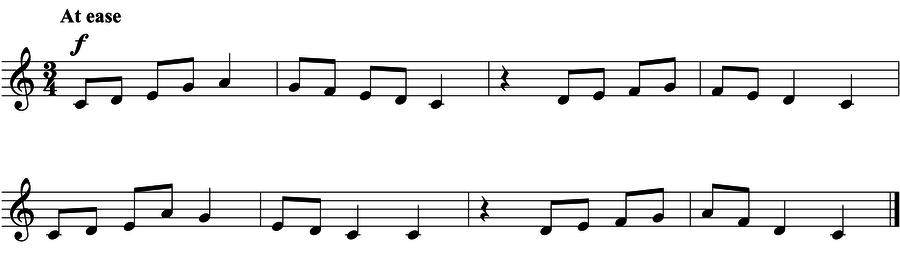 Grade 3 voice sight reading exercise, "Cantabile in C Major" by Jonathan D. on SightReadingMastery