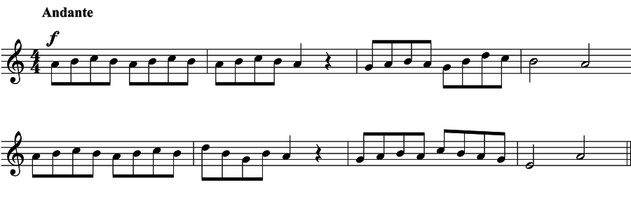 Grade 3 voice sight reading exercise, "Sing for Me" by Jonathan D. on SightReadingMastery