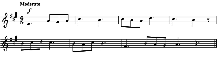 Grade 4 voice sight reading exercise, "Majestic" by Jonathan D. on SightReadingMastery