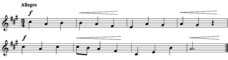 Grade 4 voice sight reading exercise, "Prelude to a March" by Jonathan D. on SightReadingMastery