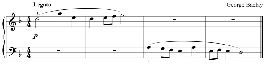 Grade 1 piano sight reading exercise, "Sadness is Contagious" by George B. on SightReadingMastery