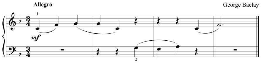 Grade 1 piano sight reading exercise, "Waltz With Me" by George B. on SightReadingMastery