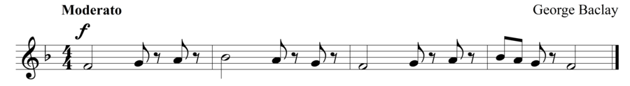 Grade 1 voice sight reading exercise, "Control Your Breathing" by George B. on SightReadingMastery
