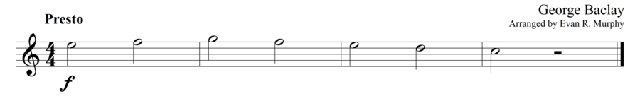 Grade 1 guitar sight reading exercise, "Almost Late" by George B. on SightReadingMastery