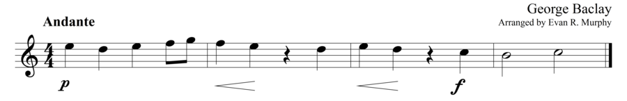 Grade 1 guitar sight reading exercise, "Cantabile" by George B. on SightReadingMastery