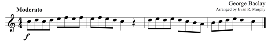 Grade 1 guitar sight reading exercise, "John Playing" by George B. on SightReadingMastery