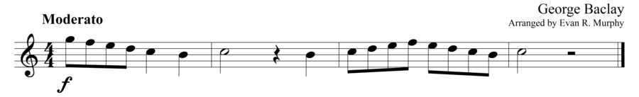 Grade 1 guitar sight reading exercise, "Joyful! Joyful!" by George B. on SightReadingMastery