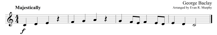 Grade 1 guitar sight reading exercise, "Maestoso in C Major" by George B. on SightReadingMastery