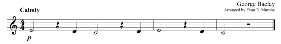 Grade 1 guitar sight reading exercise, "The Doubter" by George B. on SightReadingMastery