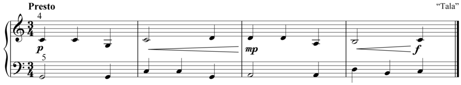 Grade 2 piano sight reading exercise, "Presto in C Major" by Anne M. on SightReadingMastery
