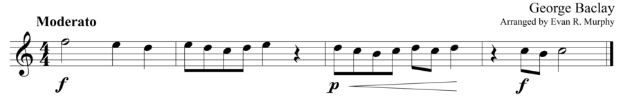 Grade 1 guitar sight reading exercise, "Jocose" by George B. on SightReadingMastery